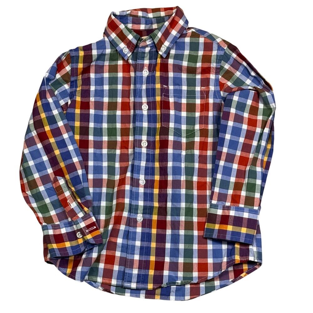 Crewcuts Boys Plaid Button Down size 3